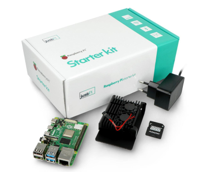 Mini PC Raspberry Pi Zestaw 4B WiFi 8GB RAM, 32GB, akces., 2 went.